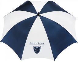 62" Tour Golf Umbrella, Navy/White
